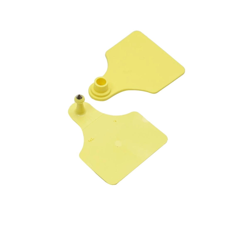 Marchi Auricolari Per Bovini Set Marchi Auricolari In Plastica Per Bestiame gialle 60x77mm per mucche