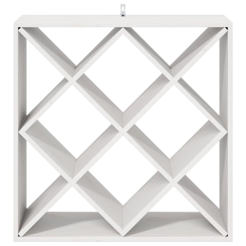 Portabottiglie 2 pcs Bianco 62 x 25 x 62 cm Pino massello 893319
