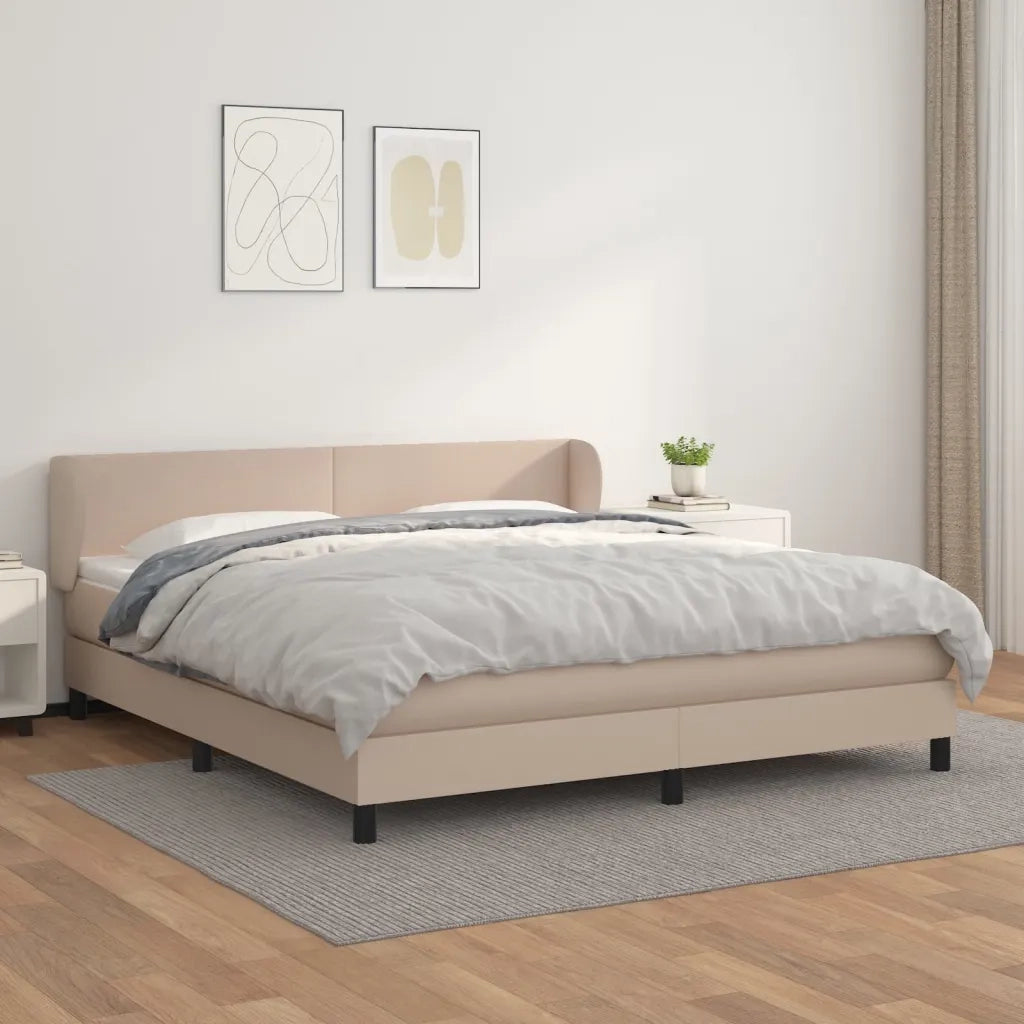 Giroletto a Molle con Materasso Cappuccino 180x200cm Similpelle 3127210