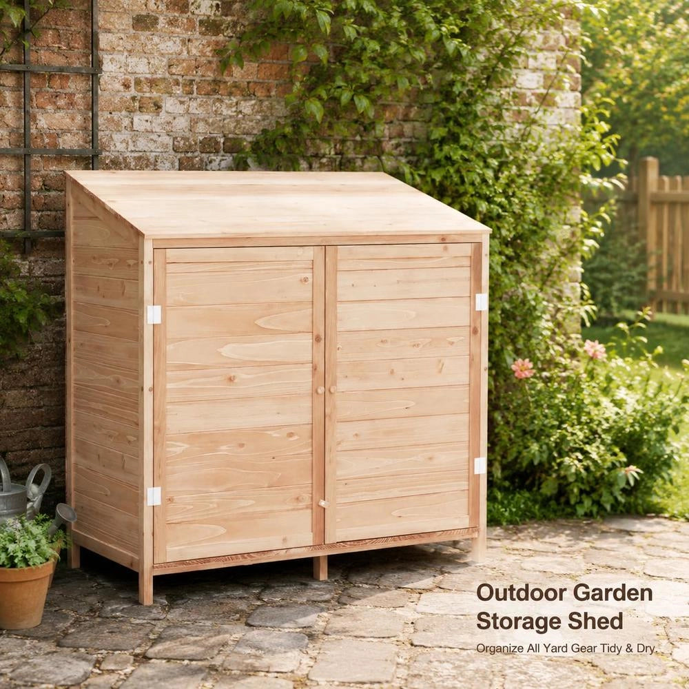 Garden Shed 102x52x112 Cm Solid Fir Wood