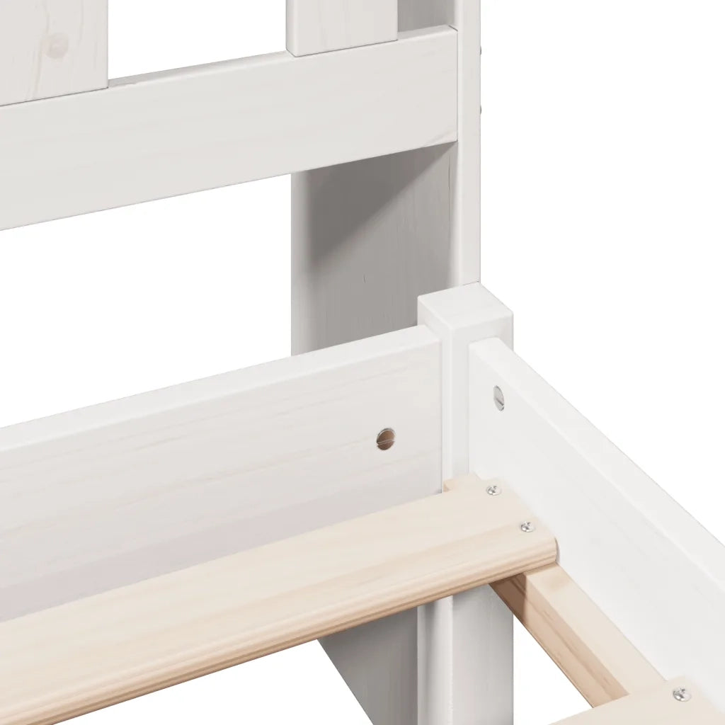 vidaXL Letto Libreria senza Materasso Bianca 90x200 cm Legno di Pino