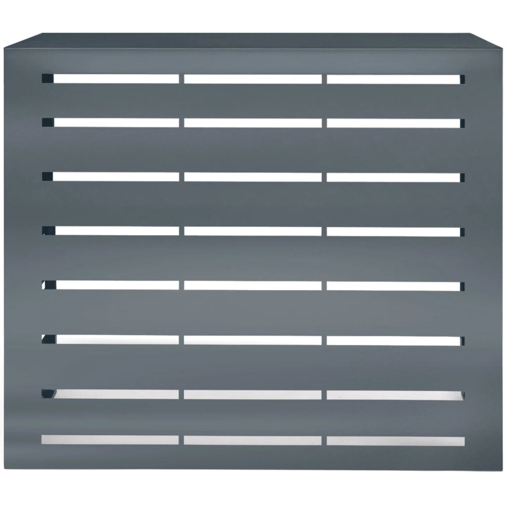 IDMarket - Copertura per climatizzatore 95 x 50 x 80 cm in metallo grigio antracite, protezione per l'unità esterna della pompa di calore