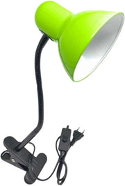 Lampada da Tavolo in Metallo con Braccio flessibile Testa Girevole e pinza Attacco E27 Ideale per Scrivania lettura studio Colore: Verde