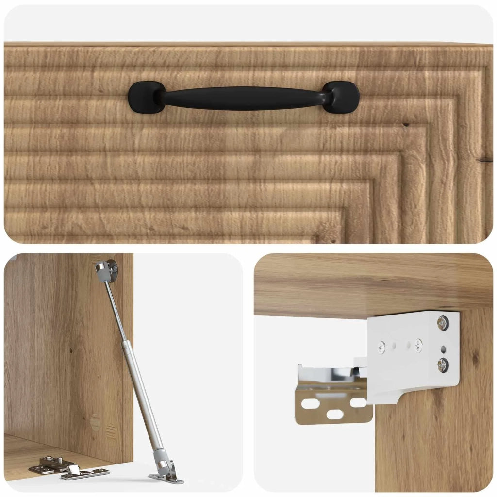 Mobile Porta TV da Muro Rovere Artigianale 59,5 x 31 x 30 cm