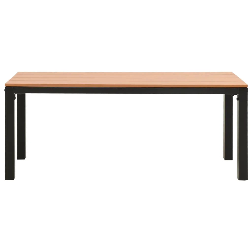 Panchina da Giardino | Panca da Giardino 110 cm Marrone e Nera in Acciaio e WPC