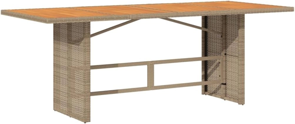 Set da Pranzo da Giardino 9 pz con Cuscini Beige in Polyrattan,Set da Pranzo Esterni,Set Pranzo da Giardino,Set da Pranzo su Patio-3213373