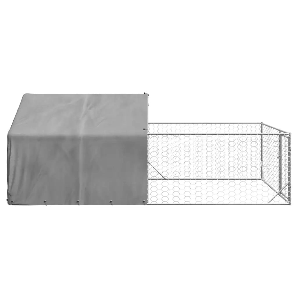 Cuccia per Cani da Esterno con Recinto 5x2x1,5m Acciaio Zincato 3329236