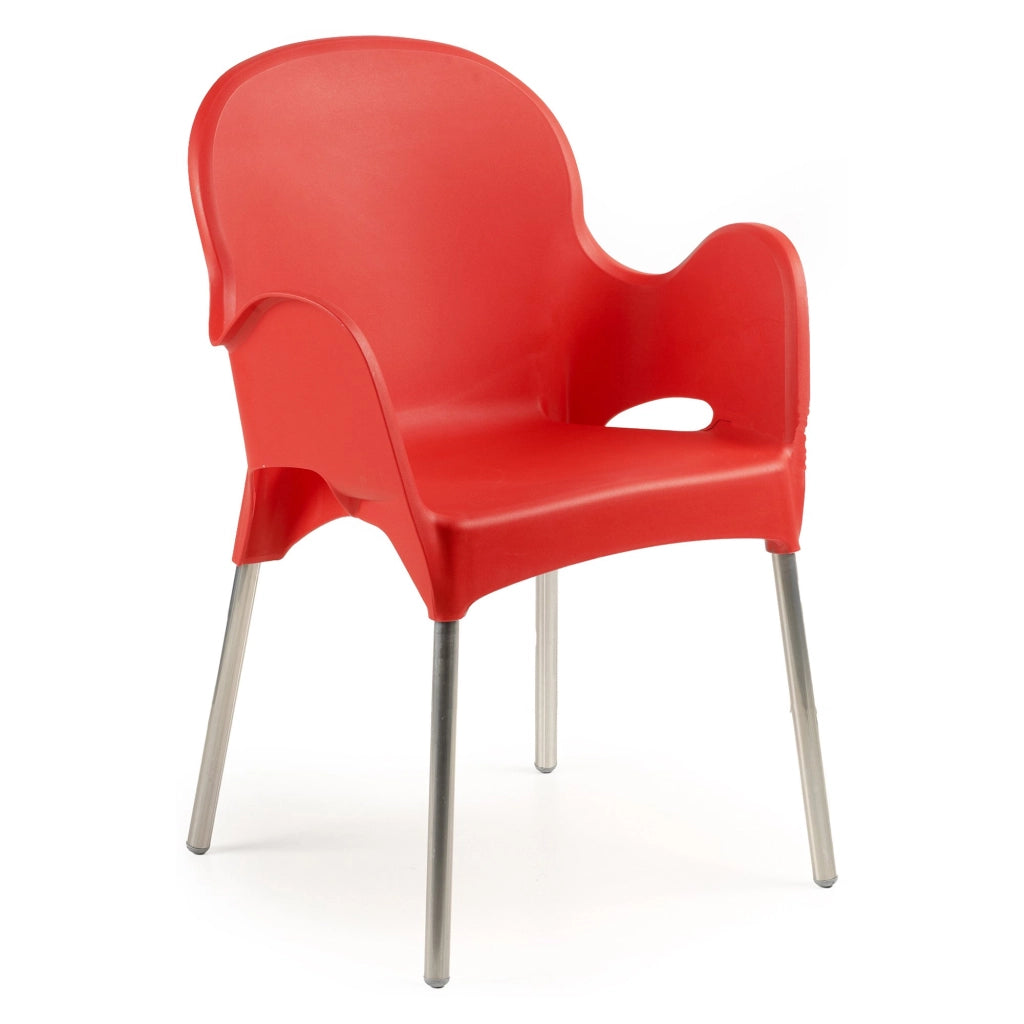 Vashti, Sedia da Esterno una Sedia Made in Italy, Rosso