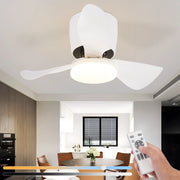 ZMH Ventilatore da soffitto bianco con illuminazione dimmerabile Silenzioso 70 cm con ventola e telecomando 23 W
