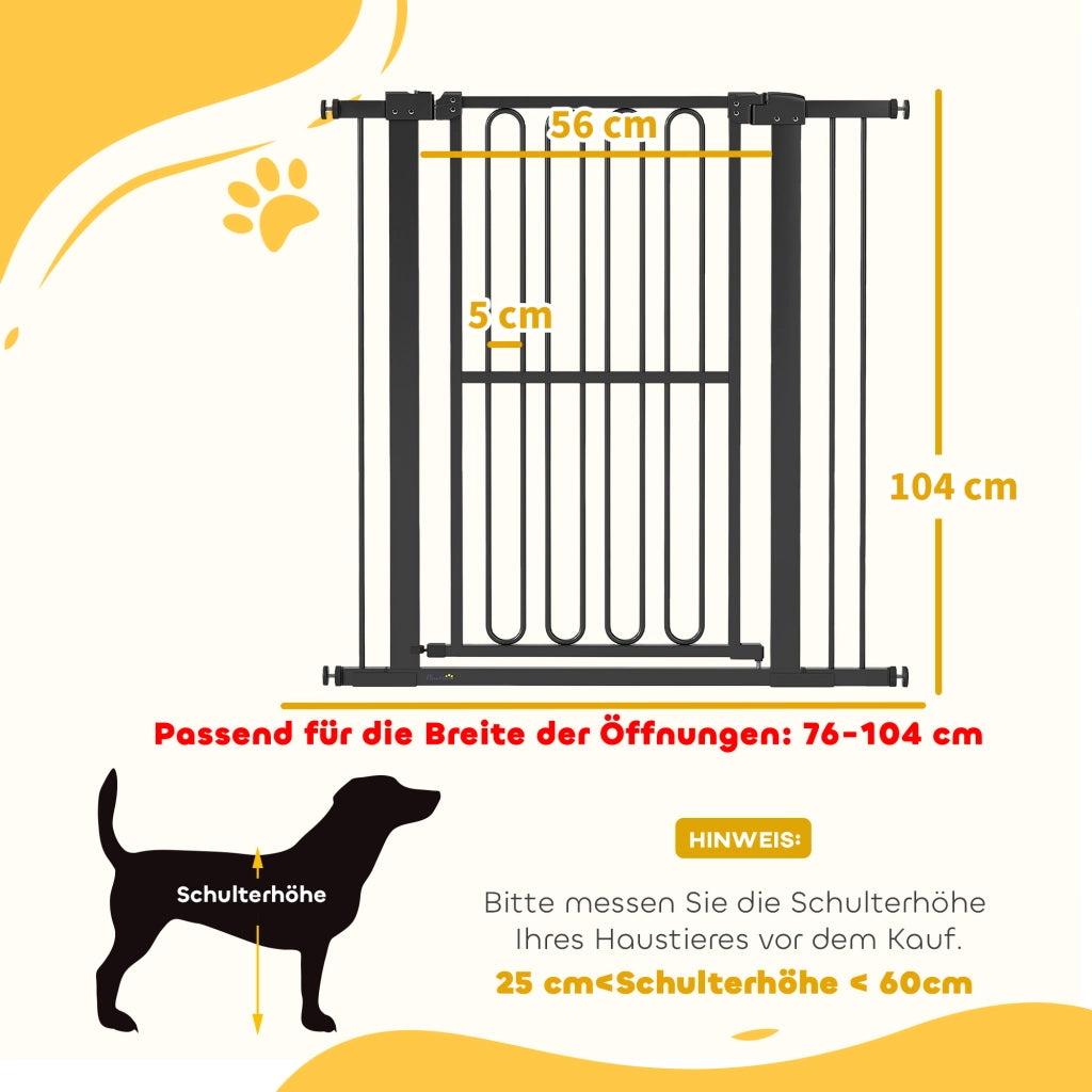 Cancelletto di Sicurezza per Cani 76-104 cm ¨C Xylo ¨C Barriera Estensibile senza Foratura