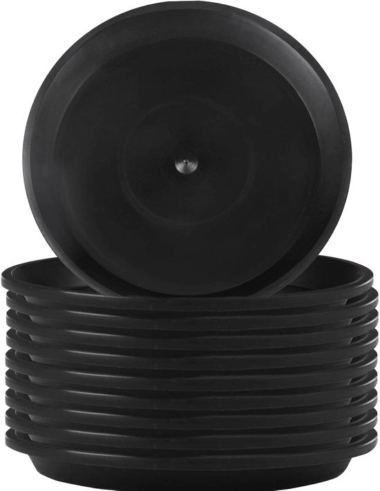 Set di 10 Supporti per Pianta in Plastica - Nero - Sostenibile