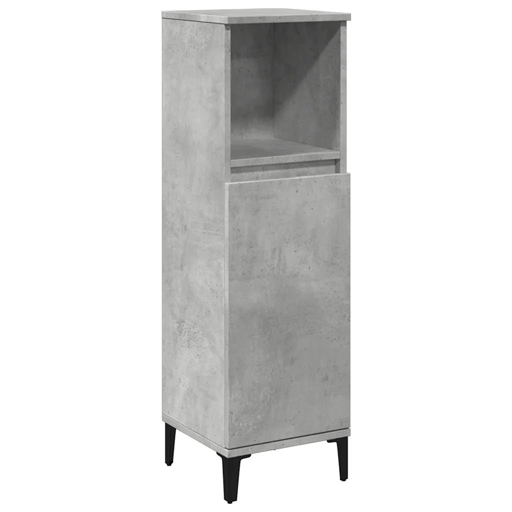 vidaXL Set Mobili da Bagno 3 pz Grigio Cemento in Legno Multistrato