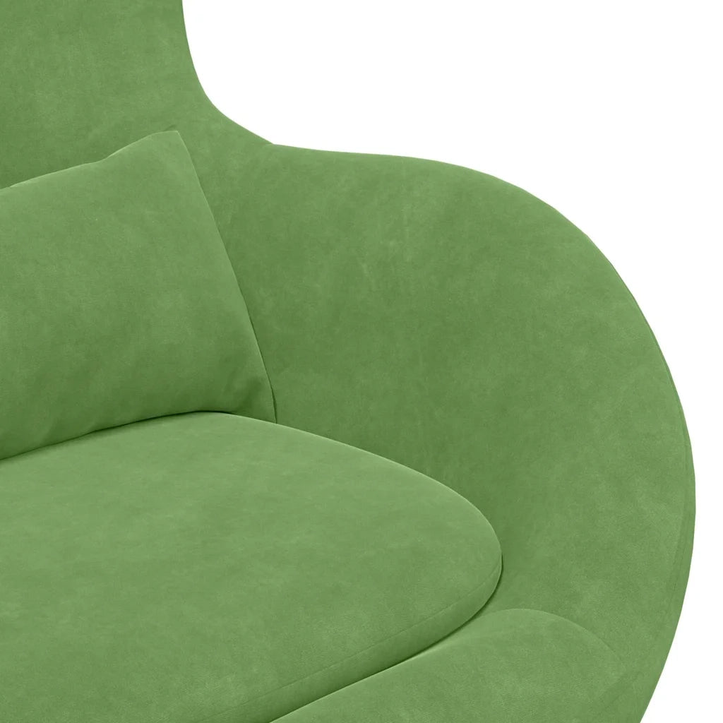 Divano Sedia-Poltrona uovo Verde chiaro 63 x 73 x 90 cm Velluto