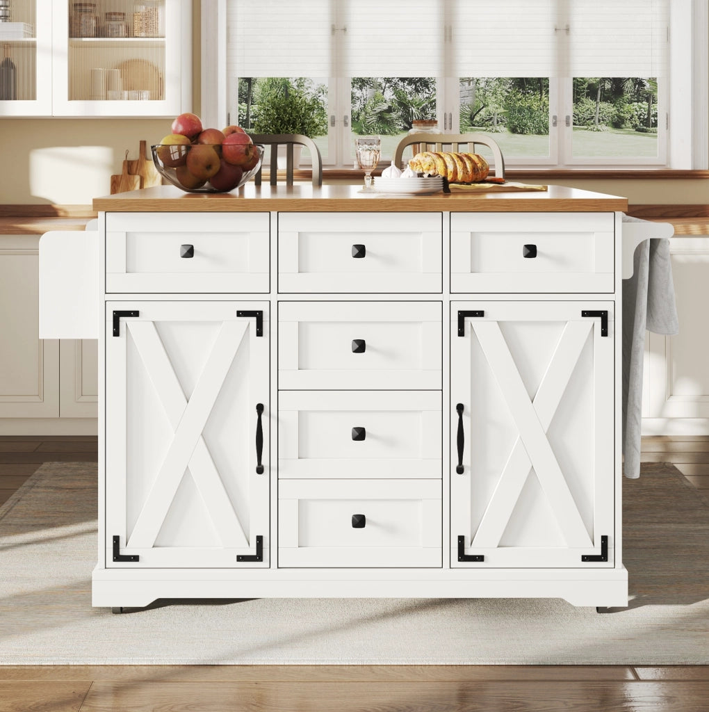 Carrello portavivande pieghevole 147x70x93 cm; design salvaspazio in MDF e metallo bianco