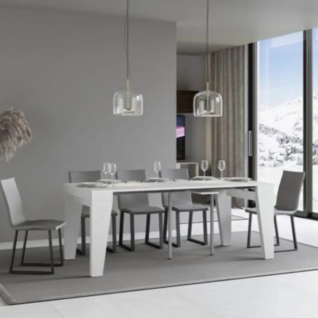 D297:D320Consolle allungabile 90x40/300 cm Naxy bianco frassino