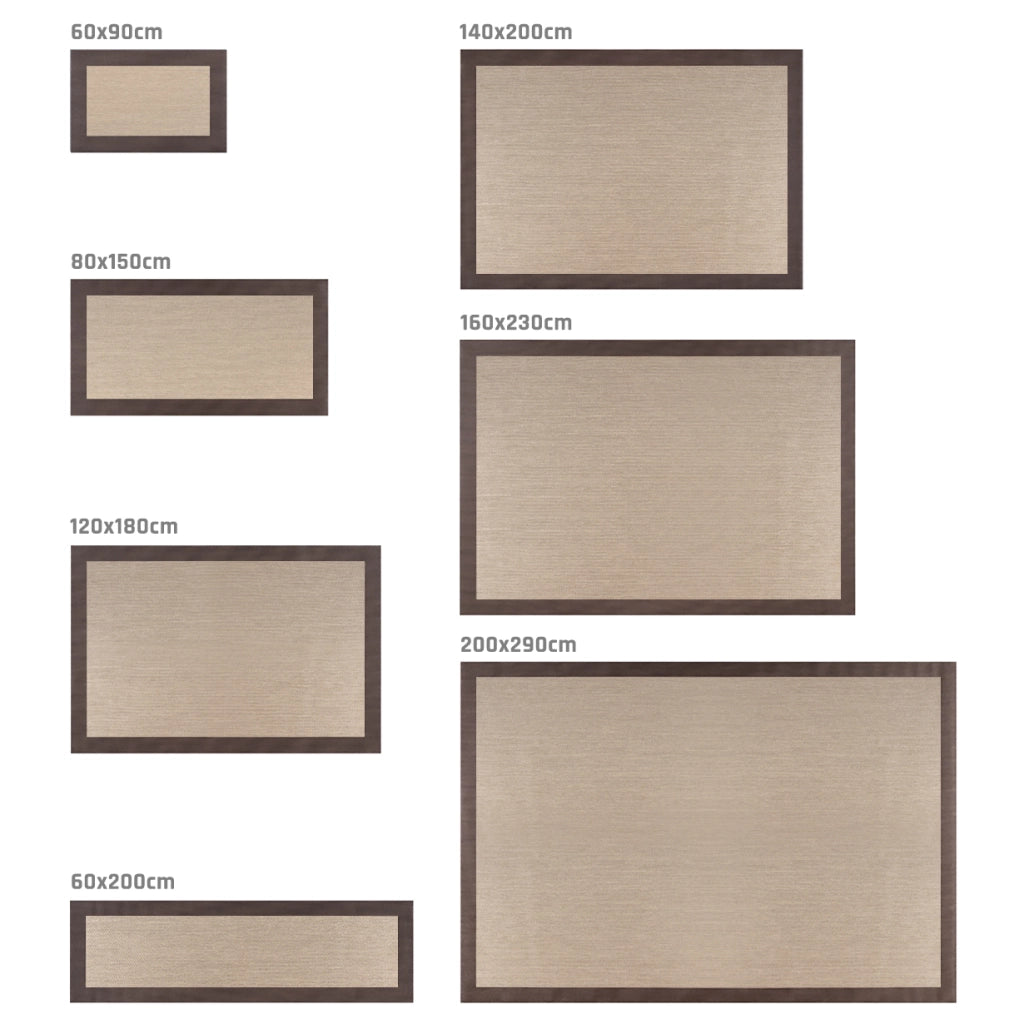 Tappeto vinilico di alta qualità beige-cioccolato 80x150
