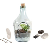 Terrario Bottle Garden Holed Set 3L 24x24x41 cm – Bottiglia in Vetro con Foro
