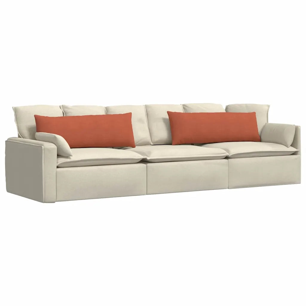 Cuscini da Divano 2 pcs Rosso Arancio 120 x 40 cm