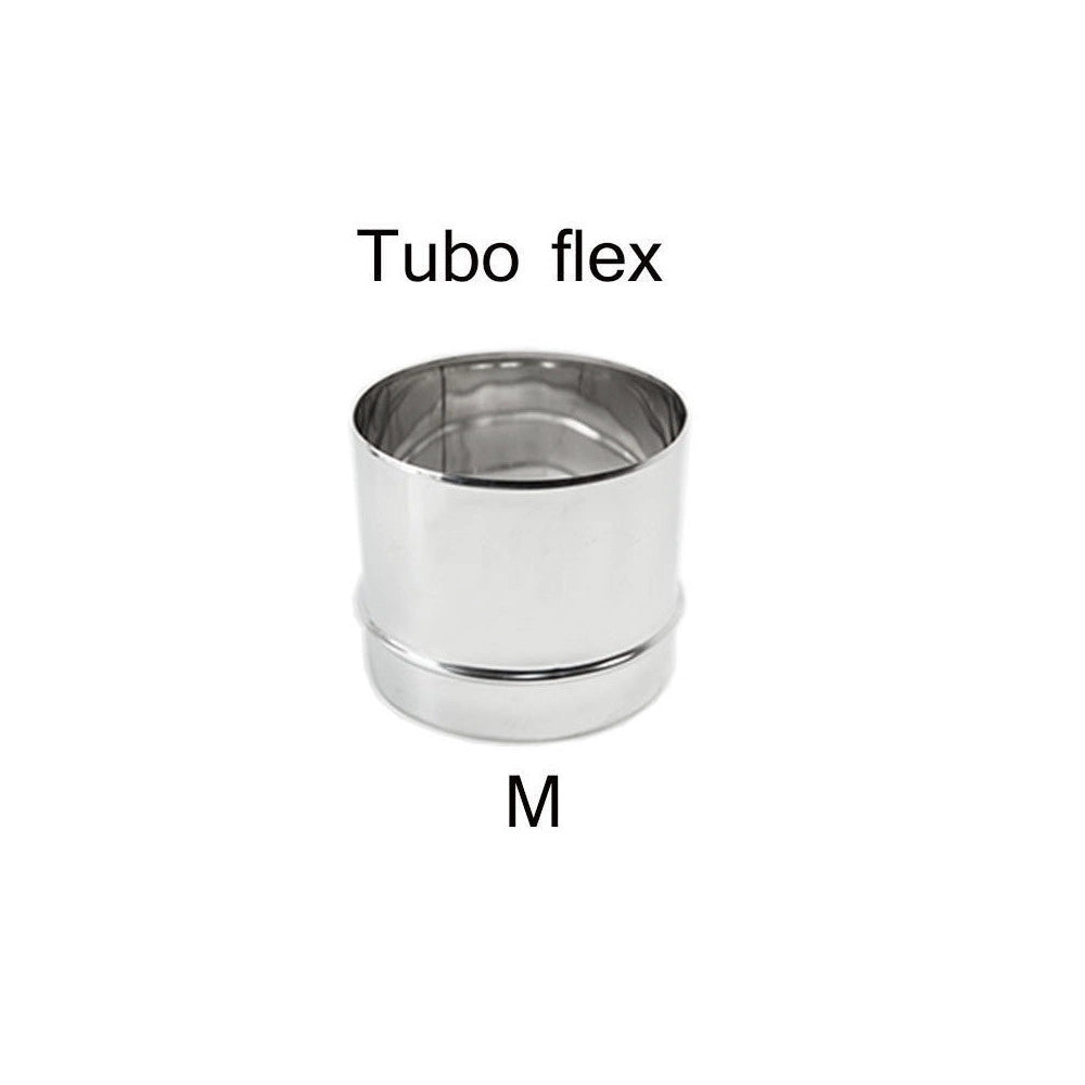 Raccordo inox m da 150mm per collegare tubo rigido a tubo flessibile