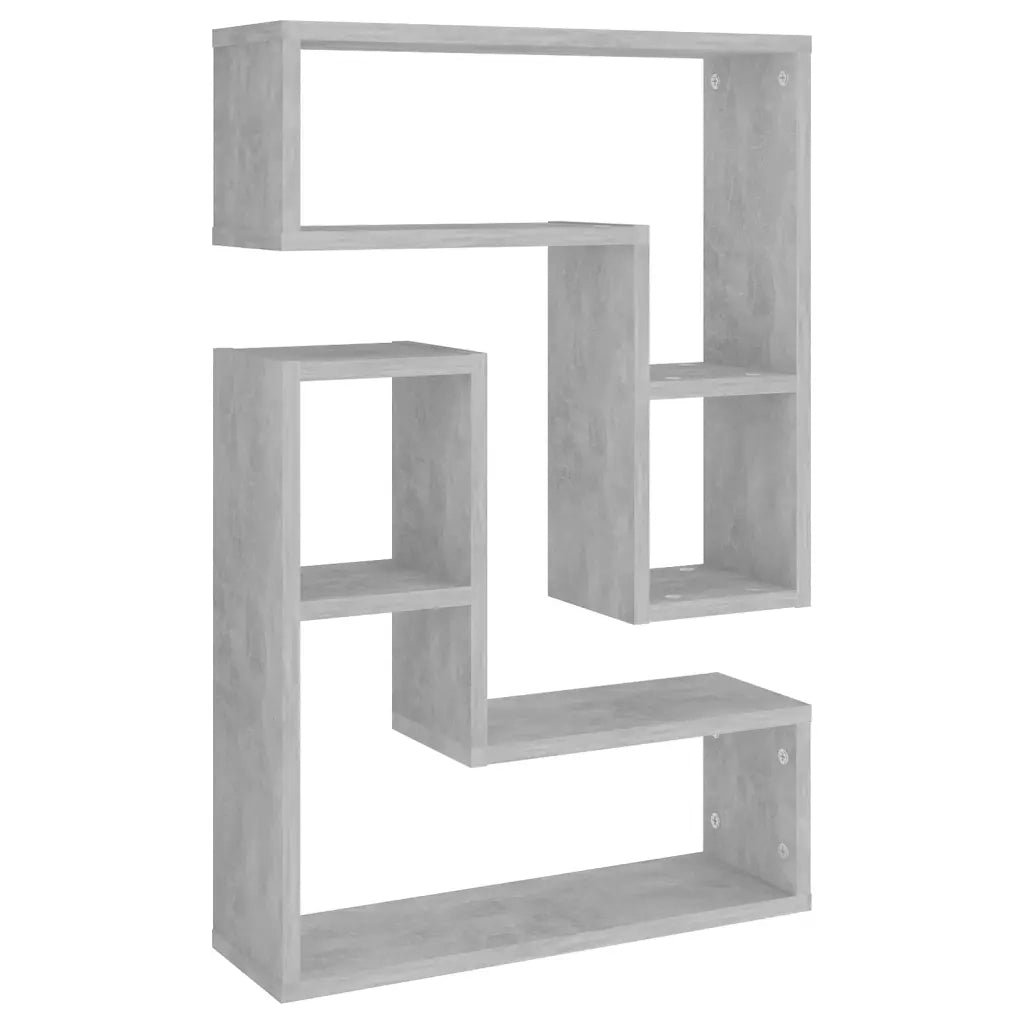 Mensole a Muro 2pz Grigio Cemento 50x15x50cm Legno Multistrato 807218