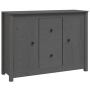 Credenza | Madia | Buffet da pranzo | Armadio da pranzo Grigia 100x35x74 cm in Legno Massello di Pino