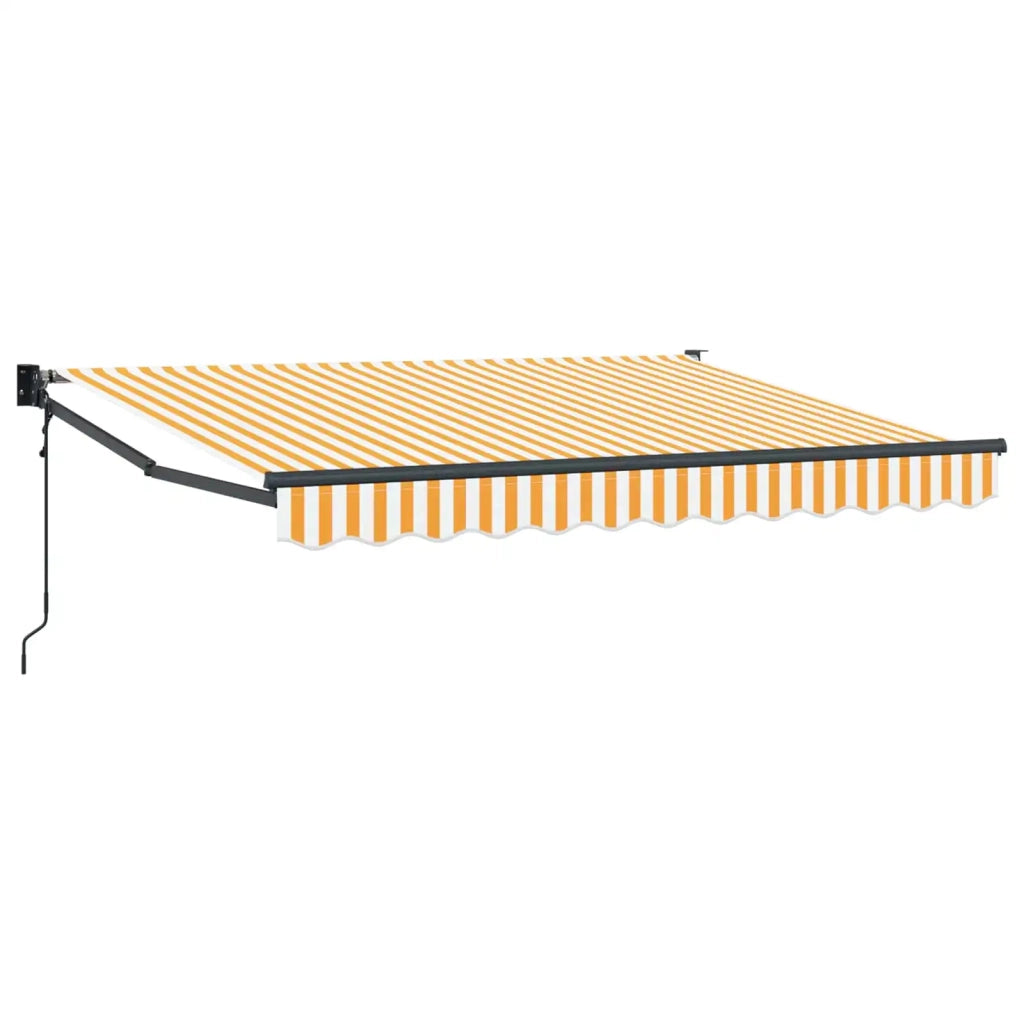 Tettuccio Elettrico Retrattile Giallo e Bianco 3,5 x 2 m CFW6393290