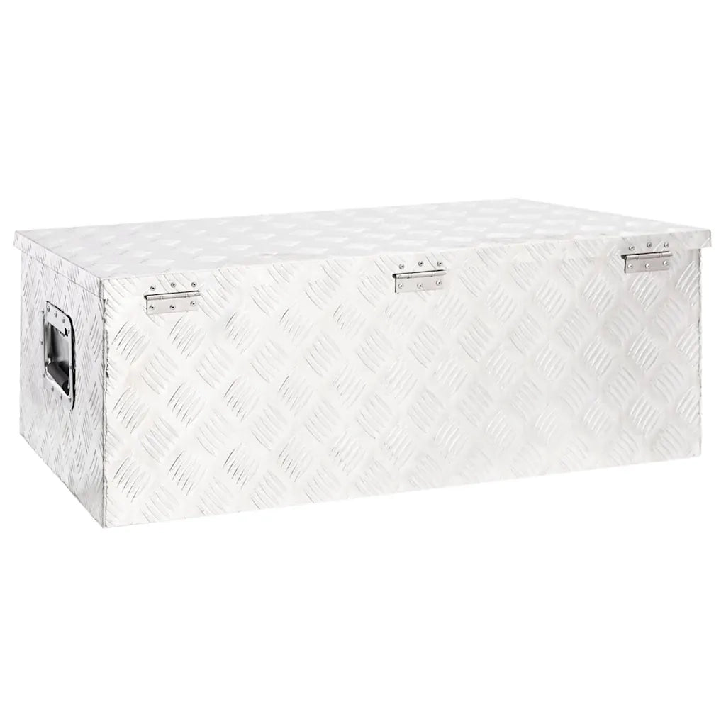 Contenitore Portaoggetti Argento 90x47x33,5 cm in Alluminio CFW6306599