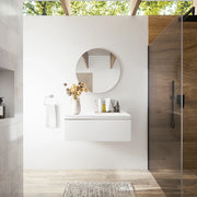 Cassettone sospeso 80 cm bianco opaco | Darwin