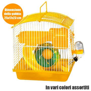 Trade Shop - Gabbia Forma Arco Completa Di Accessori Per Criceti In Metallo Vari Colori -