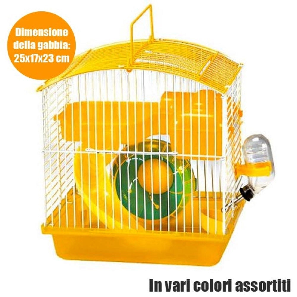Trade Shop - Gabbia Forma Arco Completa Di Accessori Per Criceti In Metallo Vari Colori -