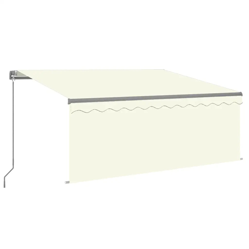 Tenda da Sole Retrattile Manuale con LED 3,5x2,5 m Crema 3069402