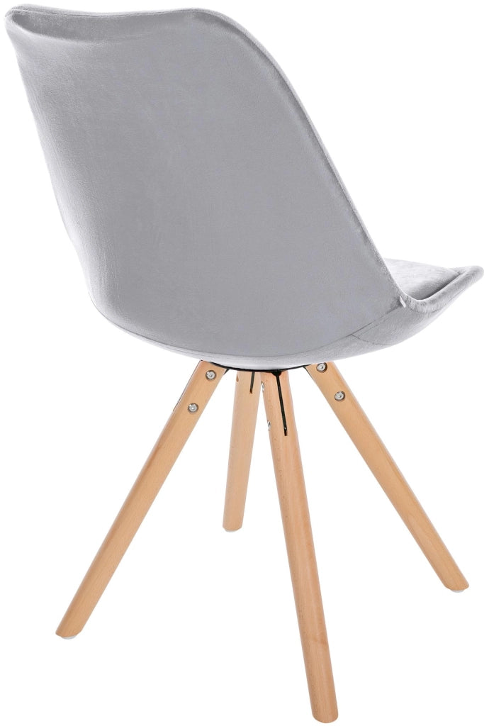 Sedia Sofia Velvet grigio chiaro,natura (rotondo)