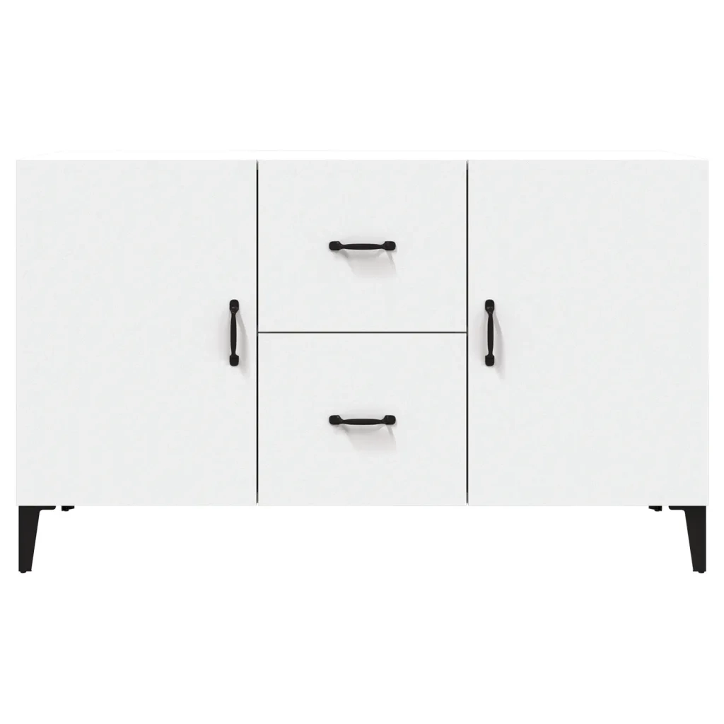 Credenza Bianca 100x36x60 cm in Legno Multistrato 812519