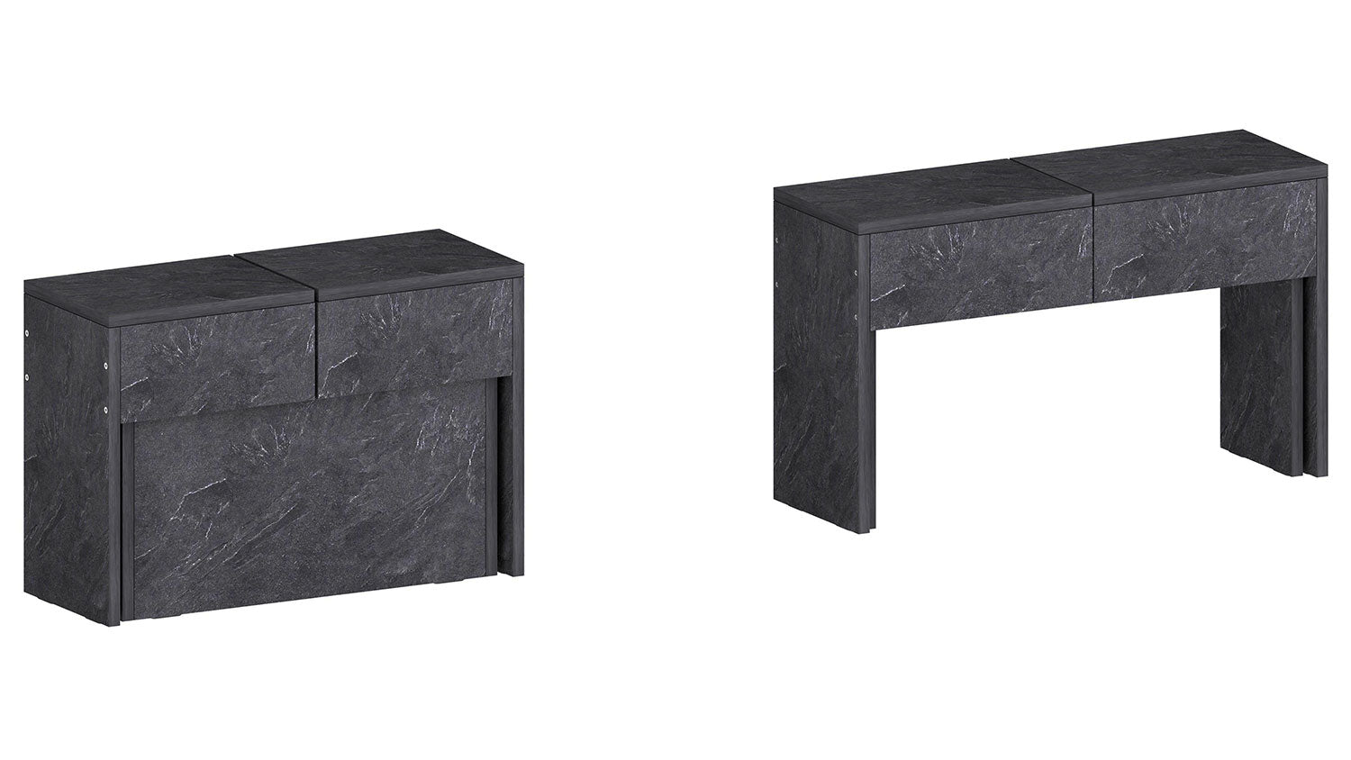 Panca Allungabile 66/290x25x45 cm Pratika Singola A Grigio Ardesia