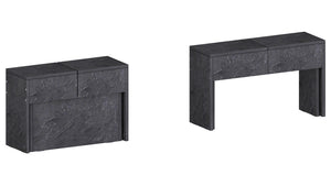 Panca Allungabile 66/290x25x45 cm Pratika Singola A Grigio Ardesia