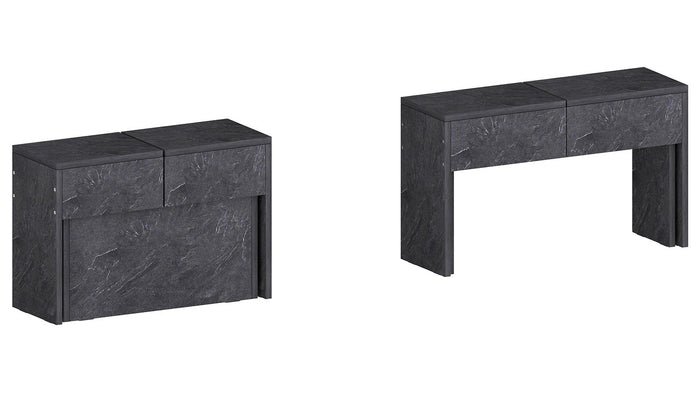 Panca Allungabile 66/290x25x45 cm Pratika Singola A Grigio Ardesia