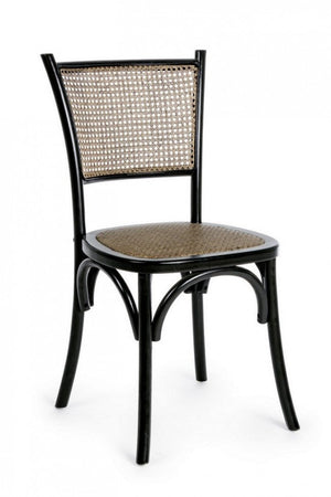 Sedia Carrel Nero in Legno