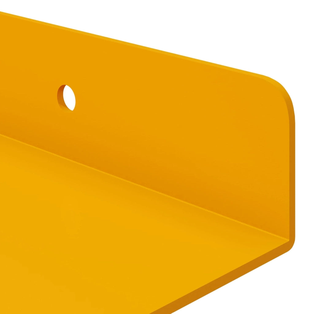 Mensola sospesa 4 pcs Giallo senape 40 x 8,5 x 2,5 cm Acciaio 8003955