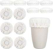 Starter per decorazioni in vetro - Copricuscini respiranti - Fermentazione in cottura - Foderati in cotone riutilizzabile - 11 cm di diametro - Bianco
