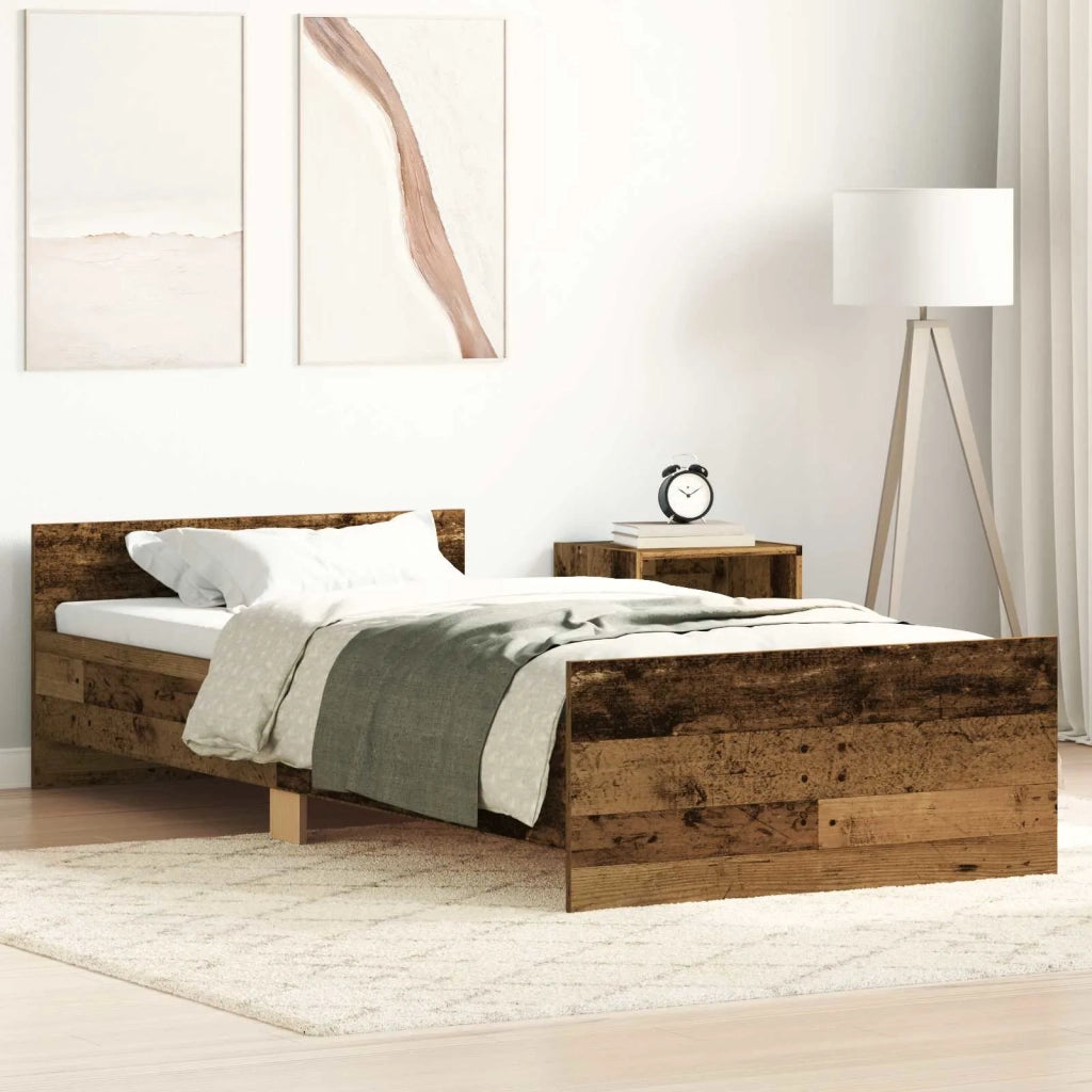 Struttura letto con testata Legno antico 80 x 200 cm 8009030