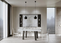 Tavolo Allungabile 180-284x90x77 cm Bridge Bianco Frassino