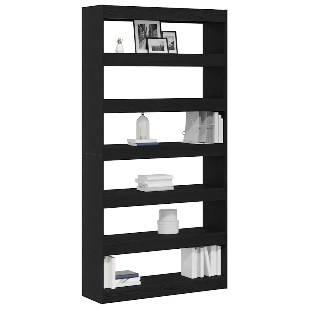 Armadio per Libri Rovere Nero 100 x 30 x 198 cm 3333932