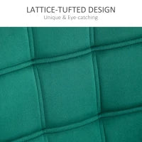 Poltroncina Stile Nordico in Legno ed Effetto Velluto Verde per Soggiorno o Ufficio, 67x61.5x71cm