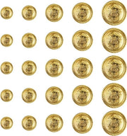 Decorativei 50 punti dorati per giacca - Punti di cucito decorativi antichi a forma rotonda per costumi uniforme giacca - 12,5mm 15mm 18mm 21mm
