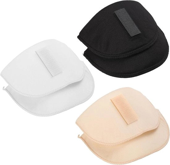 5 Paia di imbustini antiscivolo per giacche e cappotti, imbustini in schiuma per signori e signore, ideali per abbigliamento e T-shirt (bianco, nero, nude)