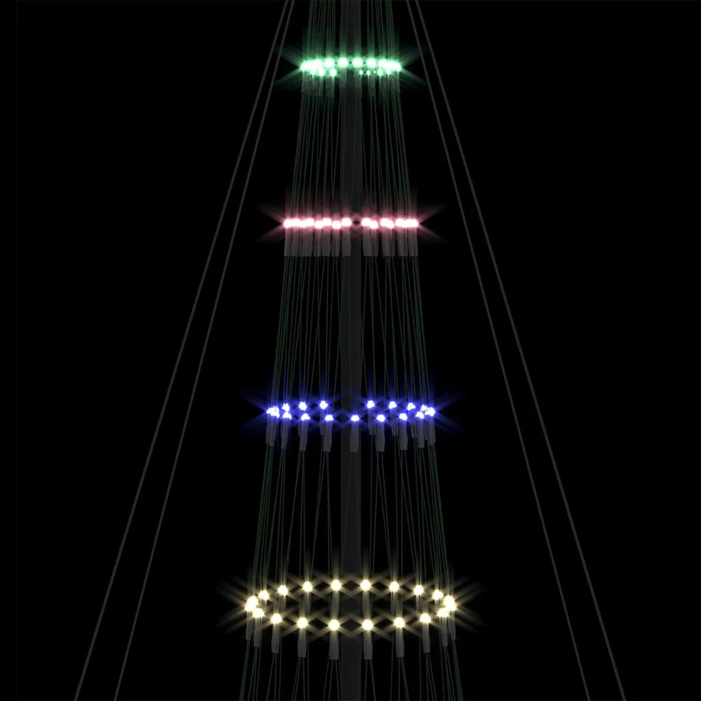 Albero di Natale LED con 455 LED Multicolore 399 cm Metallo 42018794