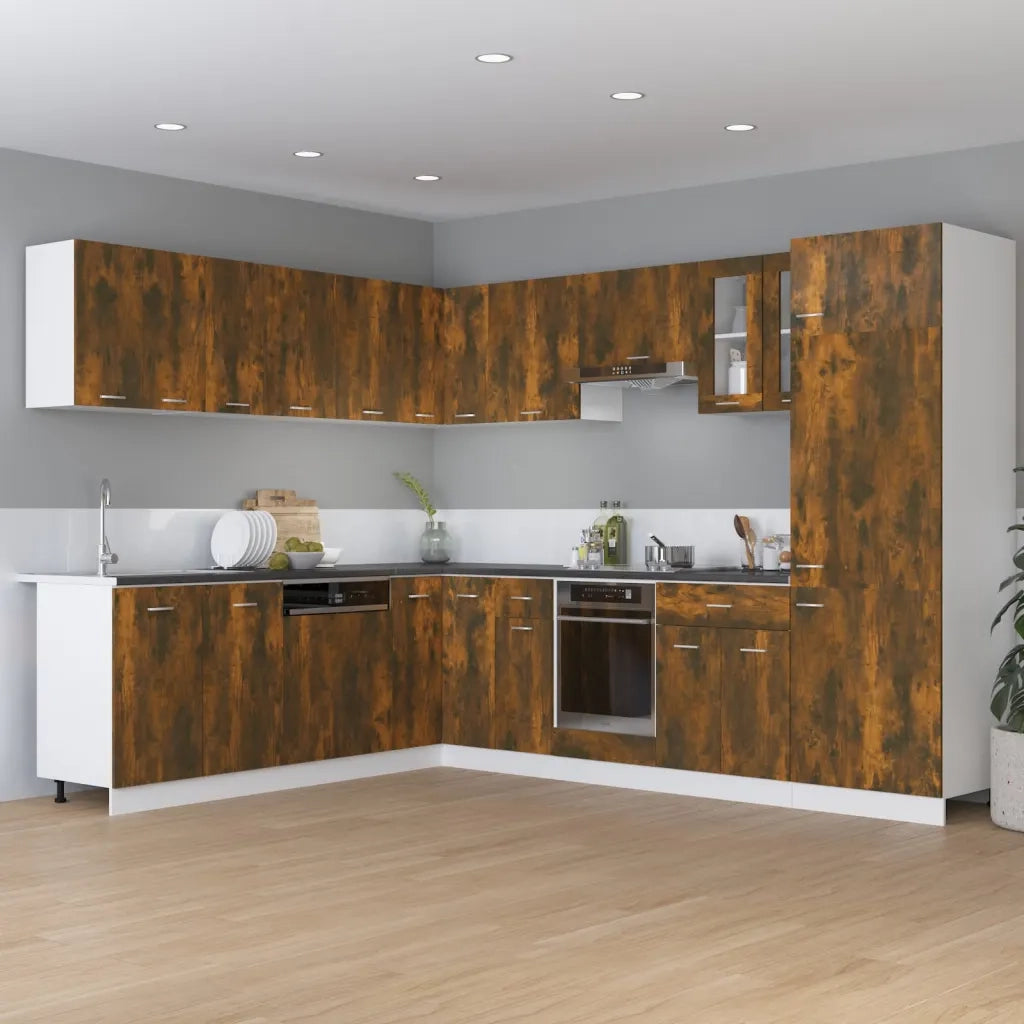 Mobiletto Rovere Fumo 60x46x81,5 cm in Legno Multistrato cod mxl 68761