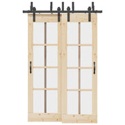 vidaXL Kit di Binari per Porte Scorrevoli 152,5 cm Acciaio Nero