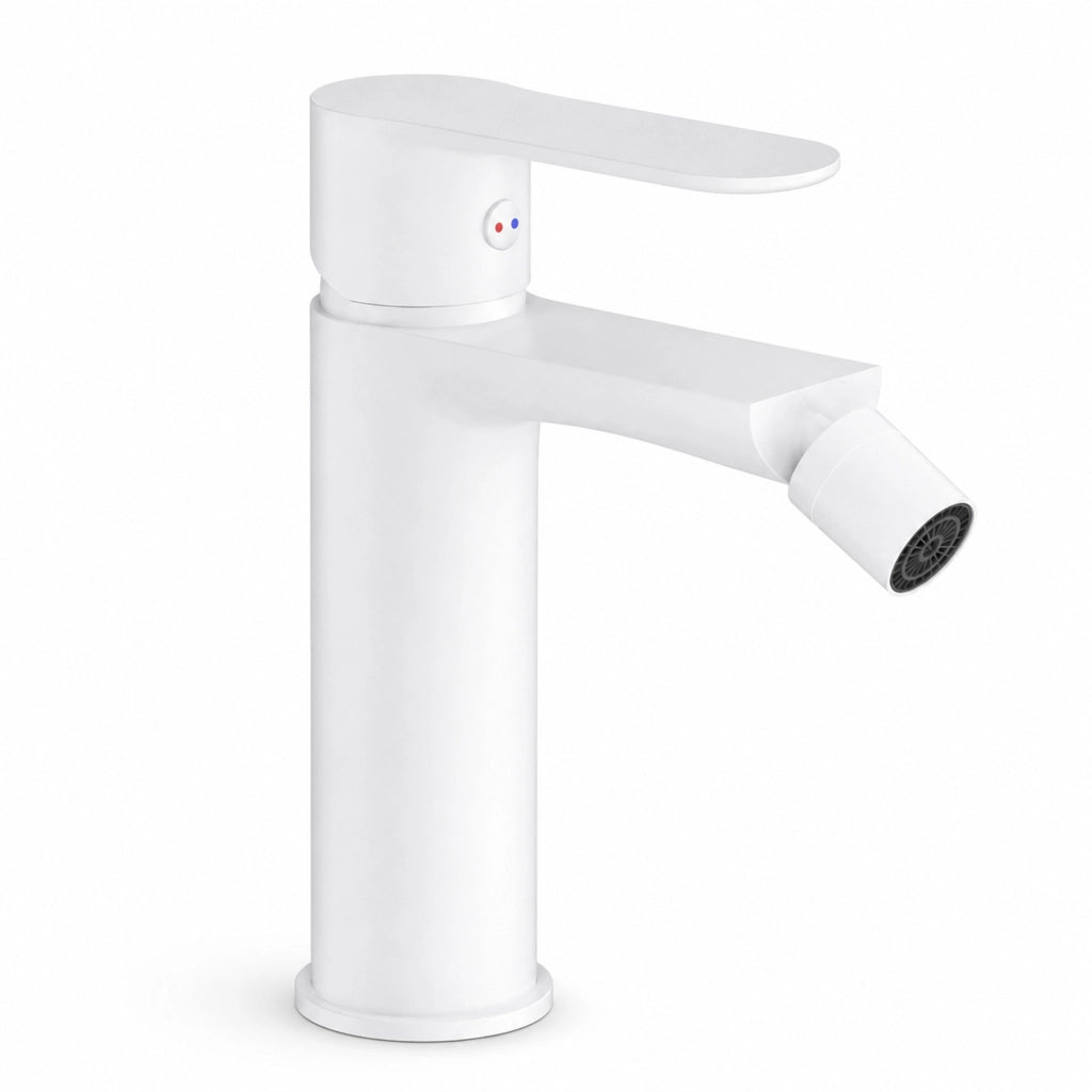 Miscelatore rubinetto bidet serie oceania in ottone bianco opaco *** confezione 1