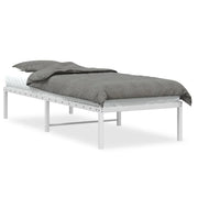 Letto singolo | Letto per adulti | Giroletto in Metallo Bianco 75x190 cm